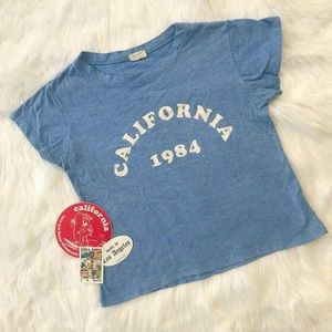 ❌SOLD❌Brandy Melville California 1984 Cropped Top